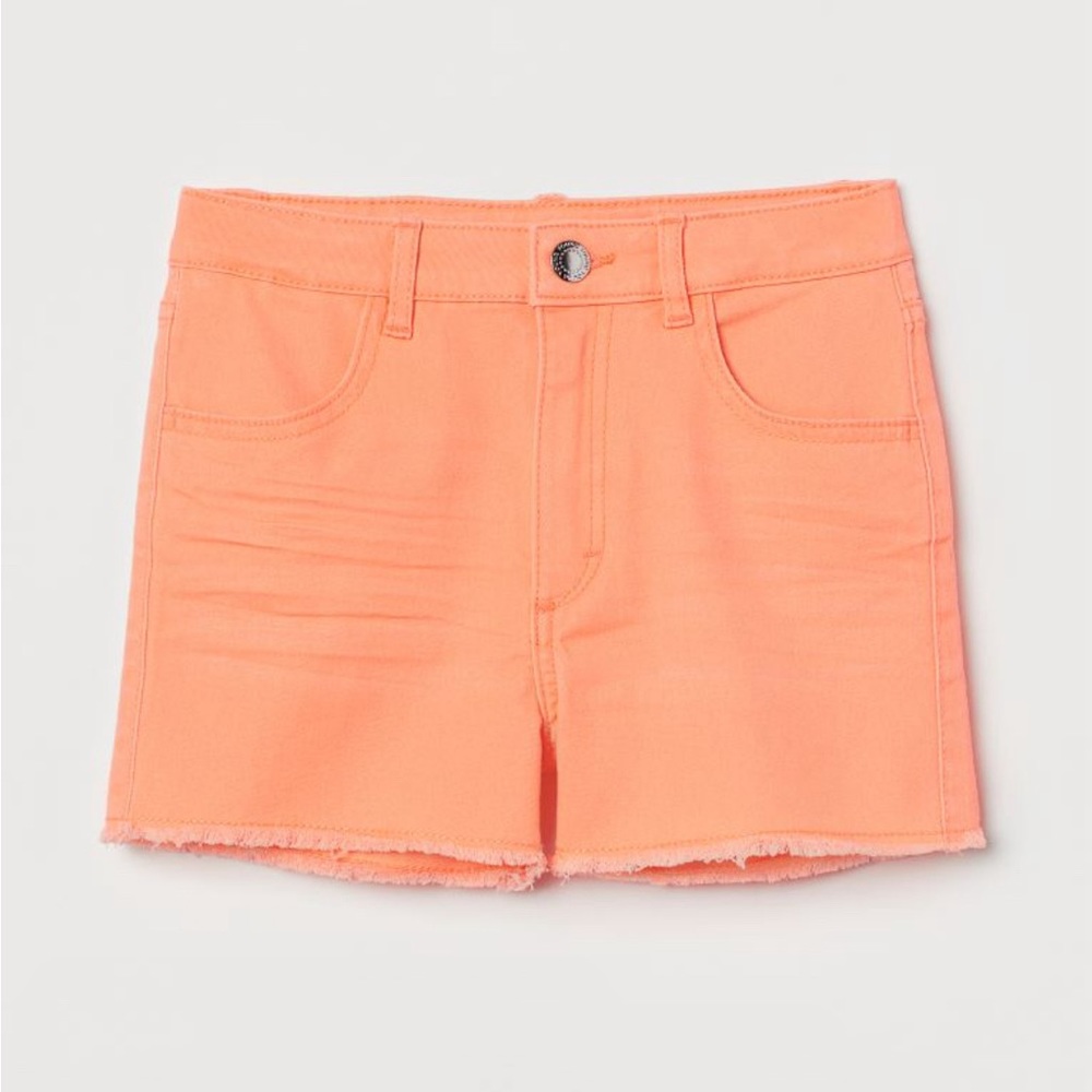 H&M Neon Orange Shorts Size 8-9